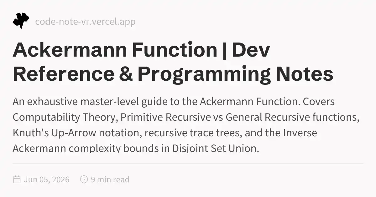 Ackermann Function – Computability, Up-Arrows & Inverse Ackermann Guide ...