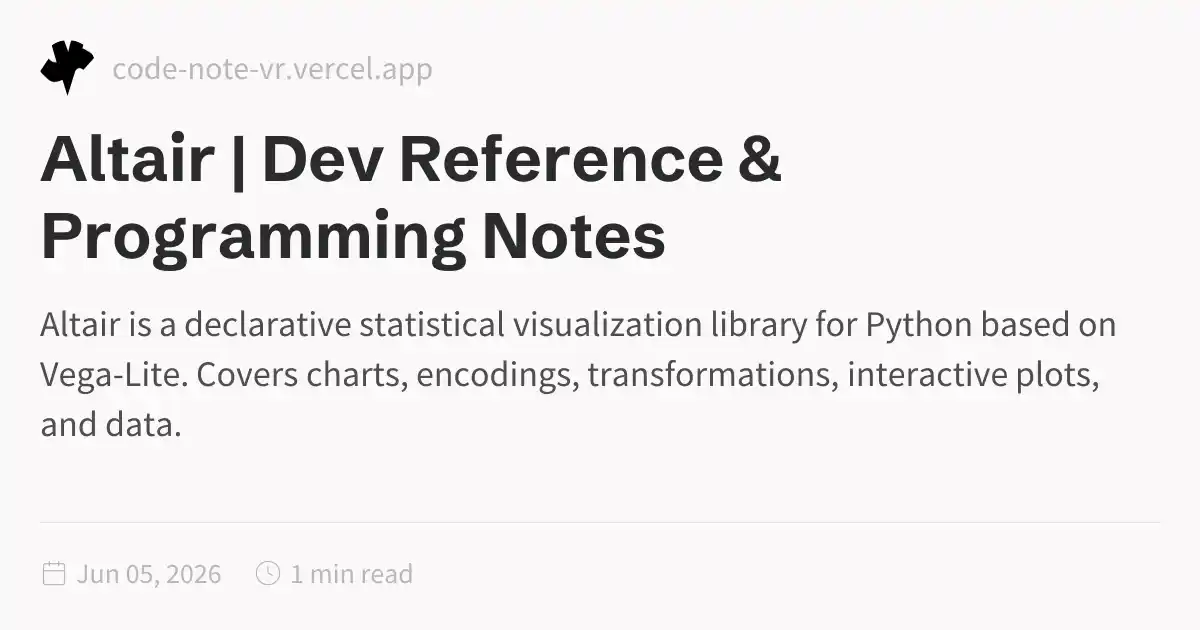 Altair Python Library – Declarative Data Visualization Guide | Dev ...