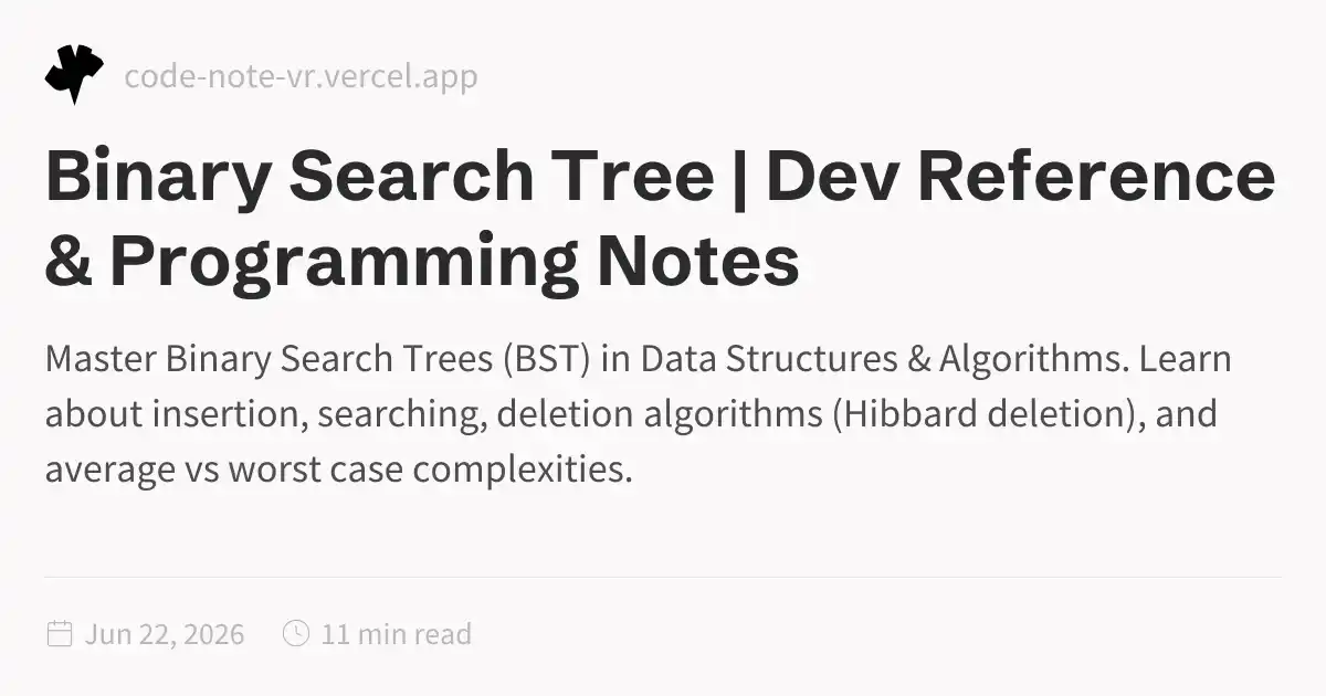 Binary Search Tree (BST) – Operations & Deletion Guide | Dev Reference ...