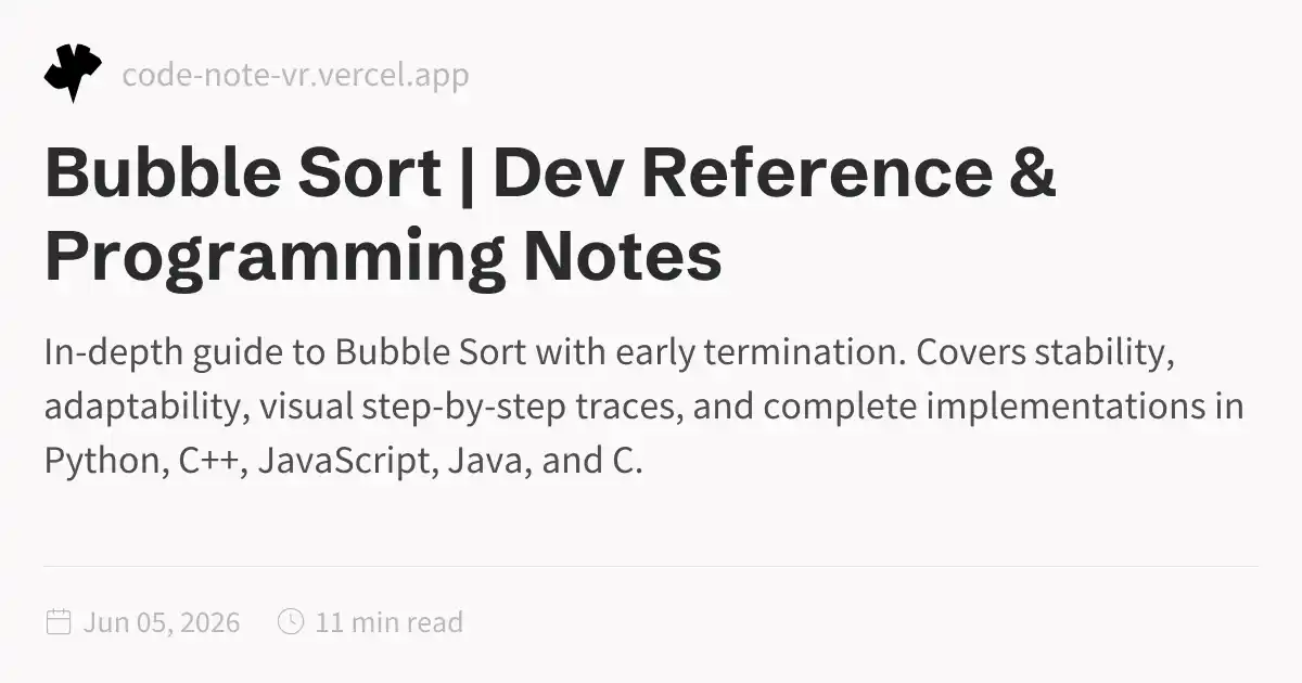 Bubble Sort Algorithm – Implementation, Optimization, and Complexity ...