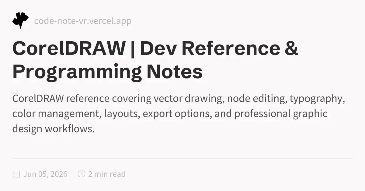 Coreldraw Javascript CorelDRAW Reference – Vector Illustration and Design Guide | Dev ...