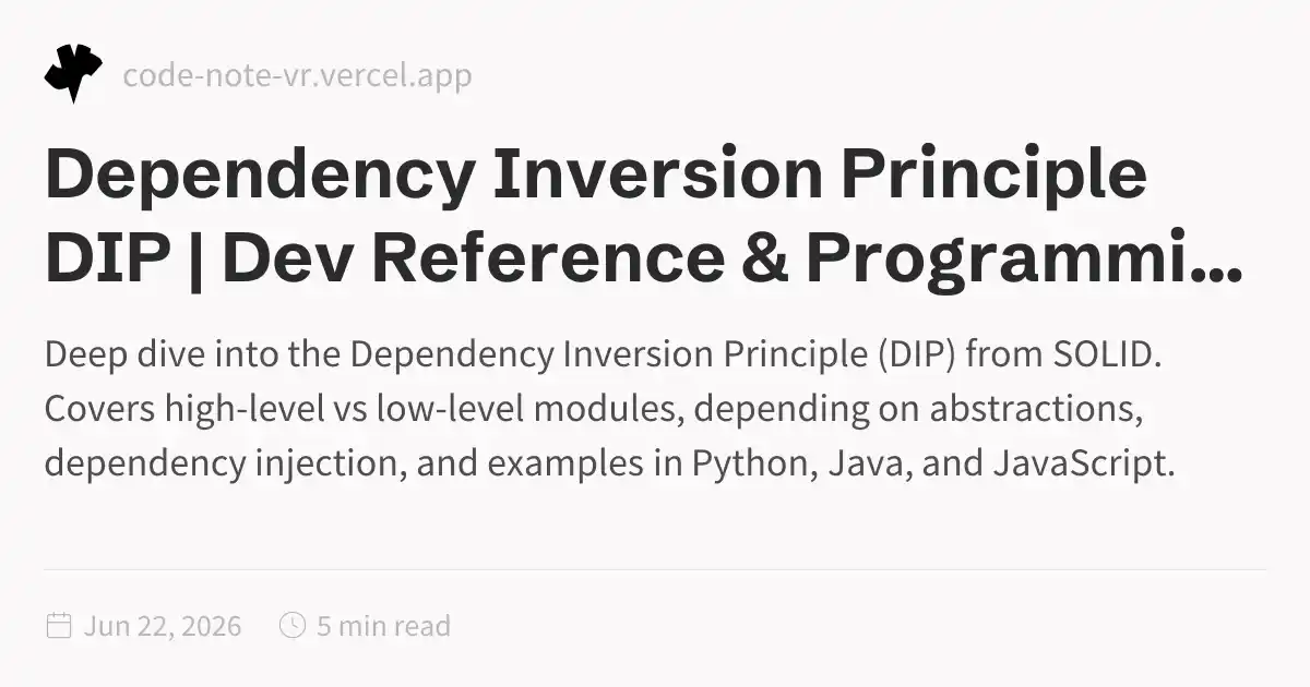 Dependency Inversion Principle (DIP) – Complete Guide | SOLID, Depend ...