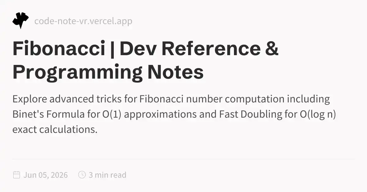 Fibonacci Sequence – Advanced Tips & Fast Formulas | Dev Reference ...