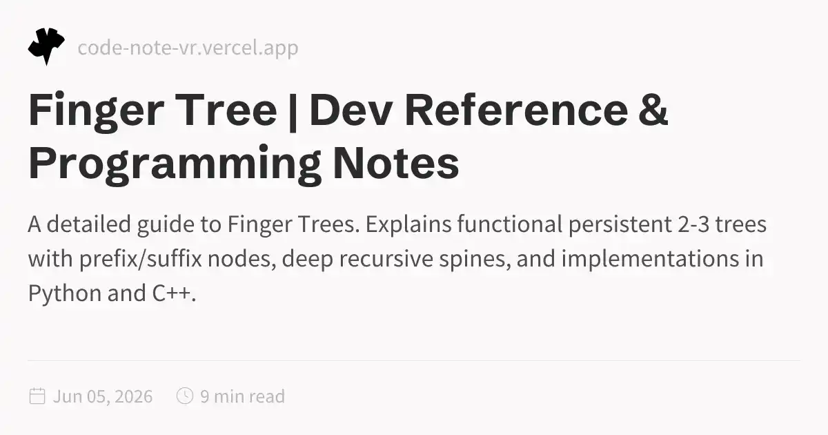 Finger Tree Explained – Functional Sequence Data Structure | Dev ...