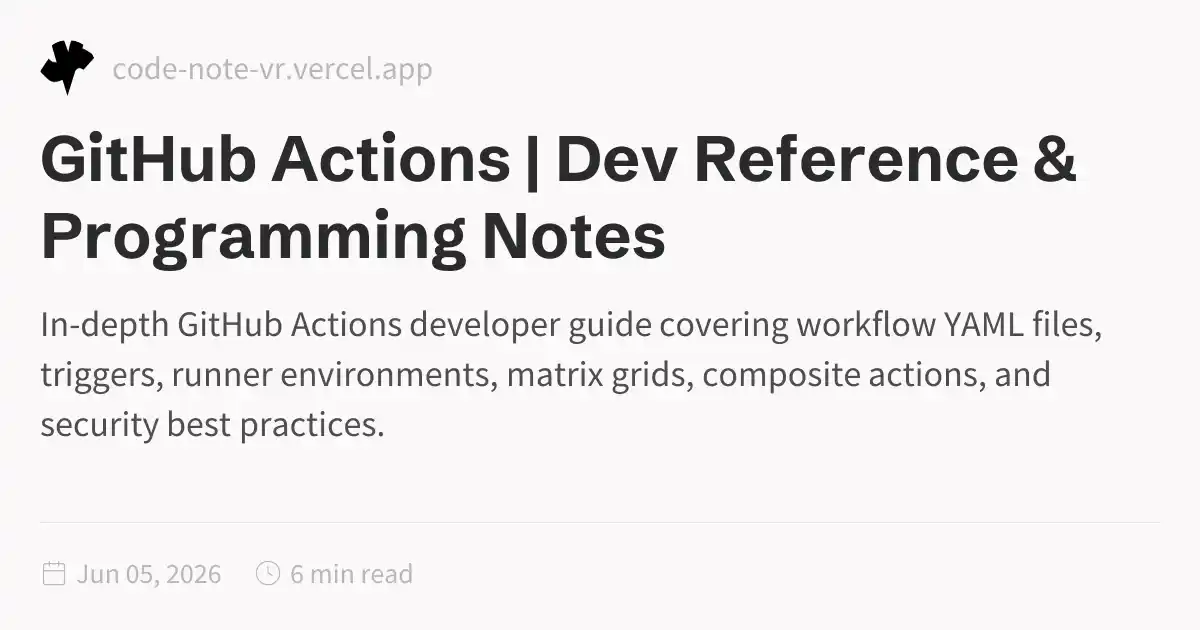 GitHub Actions Reference – Workflows, Runners, and Security Guide | Dev ...