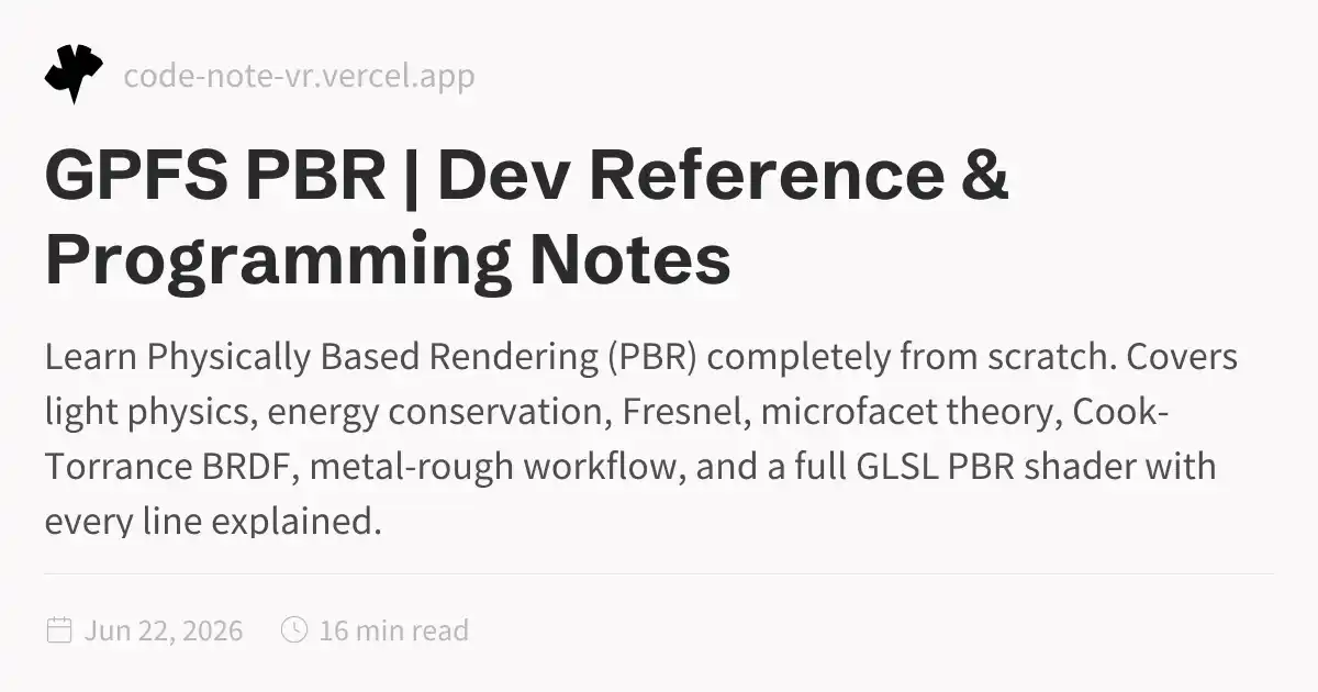 PBR From Scratch – Physically Based Rendering Complete Beginner to ...