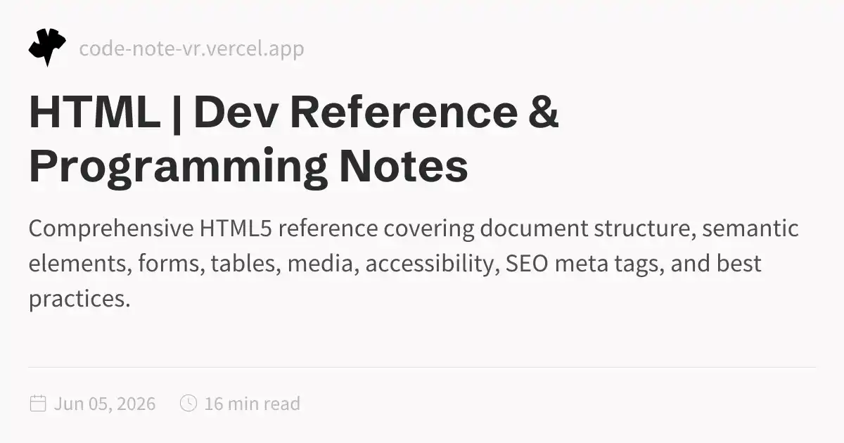 HTML5 Complete Guide – Semantic Elements, Forms, and Modern Web ...