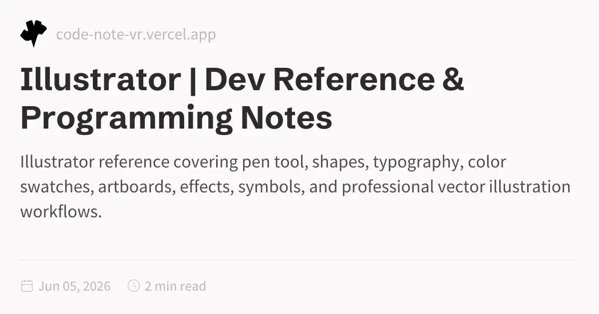 Adobe Illustrator Reference – Vector Design and Illustration Guide ...