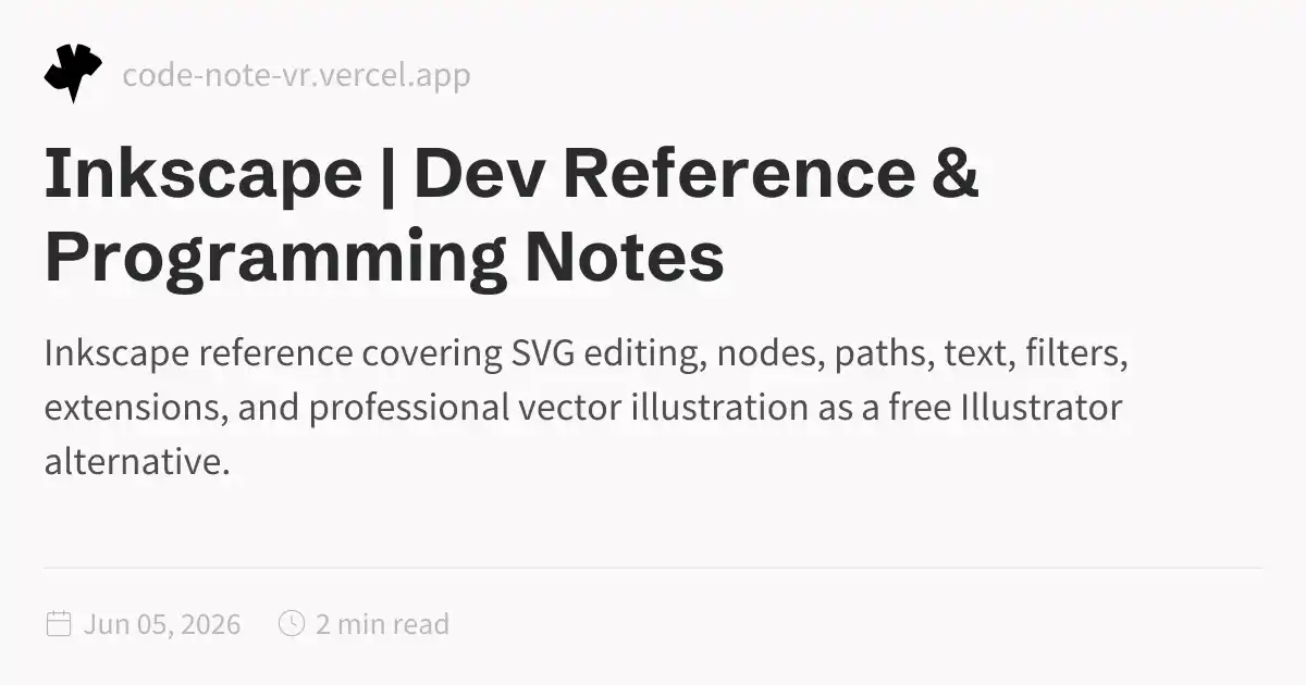 Inkscape Reference – Open Source Vector Graphics Editor Guide | Dev ...