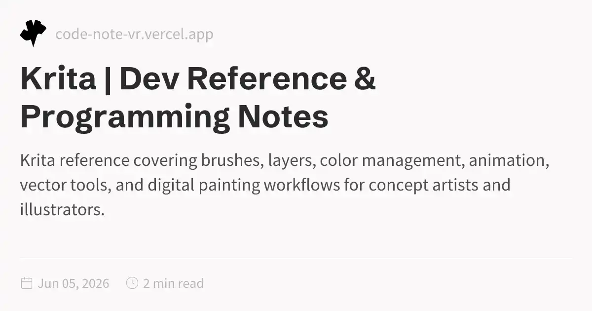 Krita Reference – Digital Painting and Illustration Guide | Dev ...