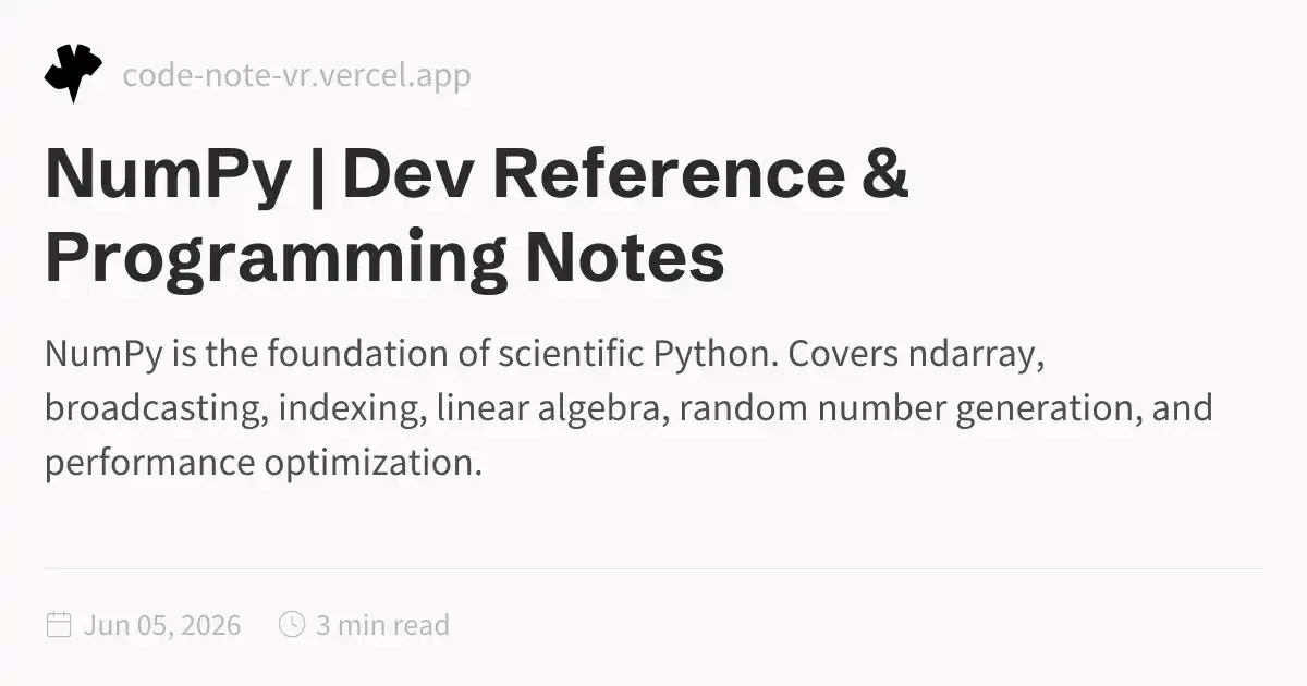 NumPy Python Library – Array Operations and Scientific Computing | Free ...