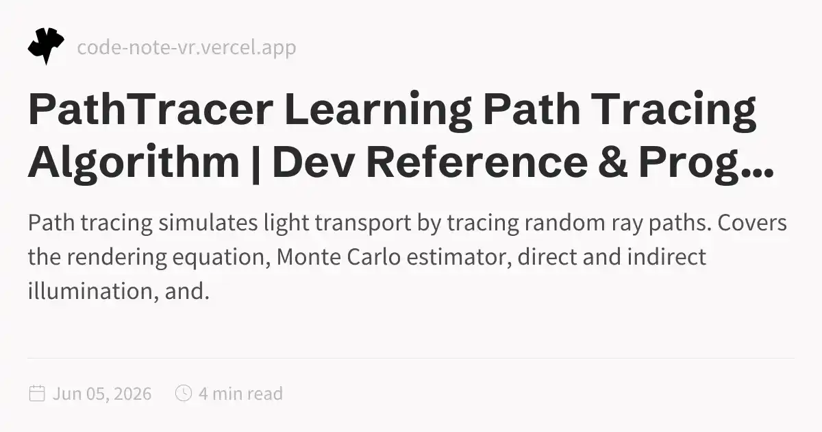Path Tracing Algorithm – Monte Carlo Light Transport Explained | Dev ...