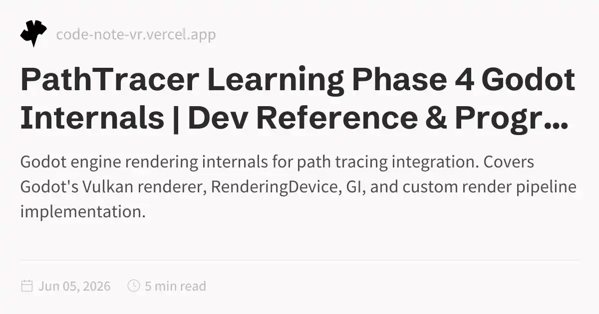 Godot Rendering Internals – Path Tracing and Vulkan Integration | Dev ...