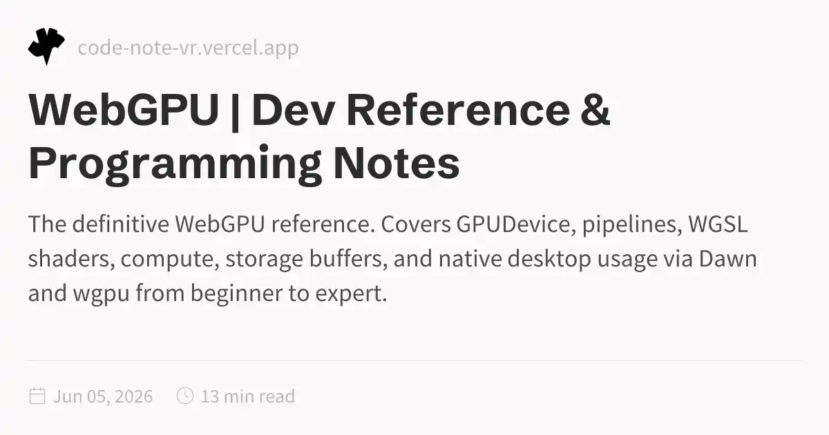 Webgpu Light WebGPU Complete Guide – Modern GPU APIs for the Web | Dev Reference ...