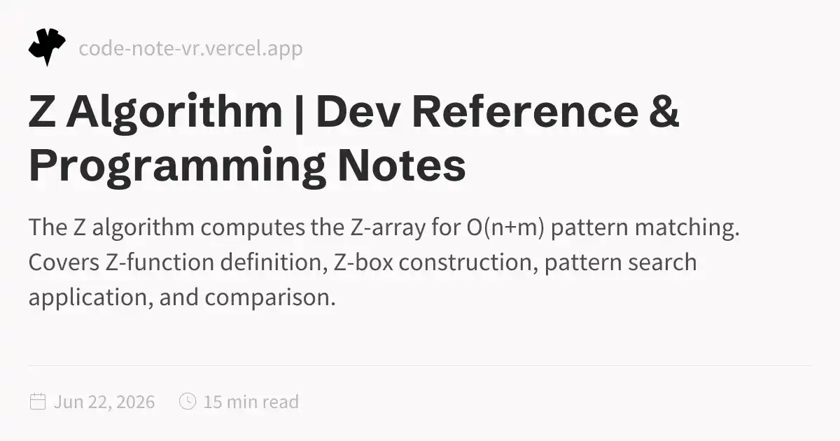 Z Algorithm – Linear Time String Matching and Pattern Search | Dev ...
